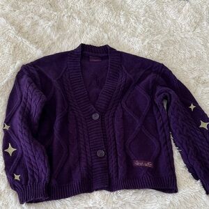 Taylor Swift Purple Knit Cardigan